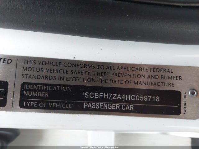 Продажа на аукционе авто 2017 Bentley Continental Gt V8 S, vin: SCBFH7ZA4HC059718, номер лота: 44771249