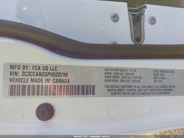 2023 Chrysler 300 300s მანქანა იყიდება აუქციონზე, vin: 2C3CCABG5PH520788, აუქციონის ნომერი: 44771321