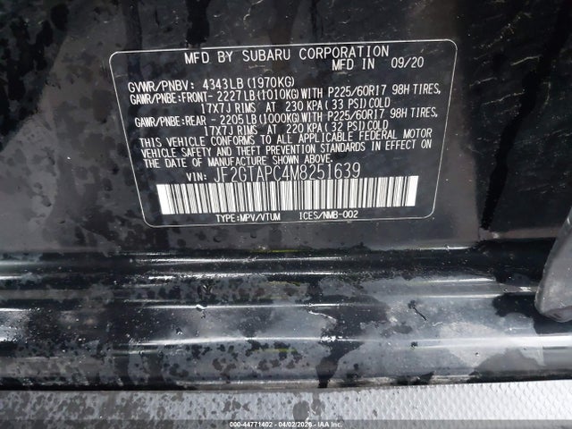 2021 SUBARU CROSSTREK JF2GTAPC4M8251639 Photo 8