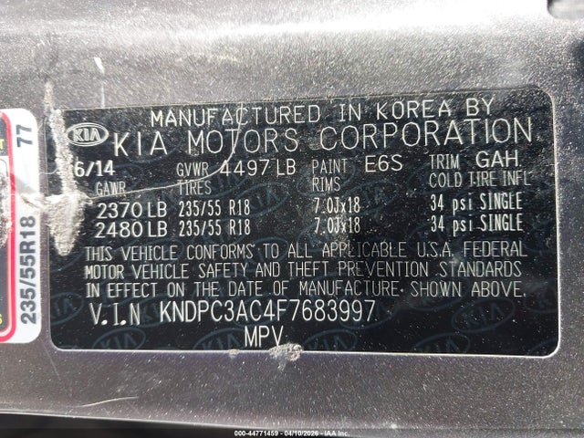 Продаж на аукціоні авто 2015 Kia Sportage Ex, vin: KNDPC3AC4F7683997, номер лоту: 44771459