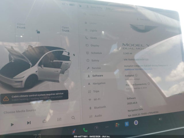 2026 Tesla Model Y All-wheel Drive/long Range Launch Series/premium All-wheel Drive მანქანა იყიდება აუქციონზე, vin: 7SAYGDEE8TA597320, აუქციონის ნომერი: 44771601