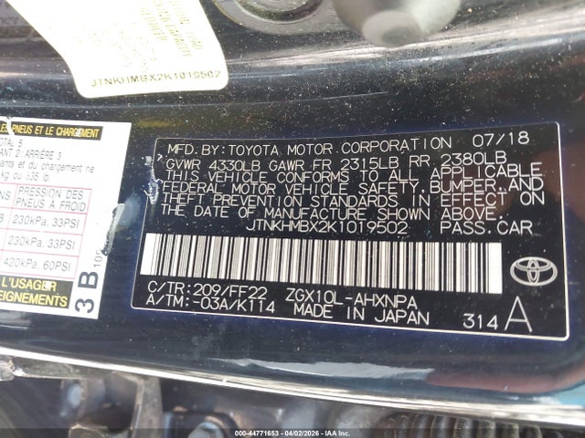 2019 TOYOTA C-HR JTNKHMBX2K1019502 Photo 8