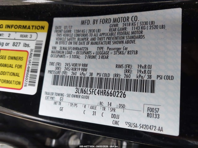 2017 LINCOLN MKZ 3LN6L5FC4HR660226 Photo 8