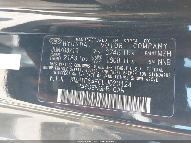 Hyundai Veloster 2.0 Premium 2020 KMHTG6AF0LU023124 Image 9