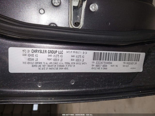 Продажа на аукционе авто 2014 Chrysler 300 300s, vin: 2C3CCAGT7EH345544, номер лота: 44771980