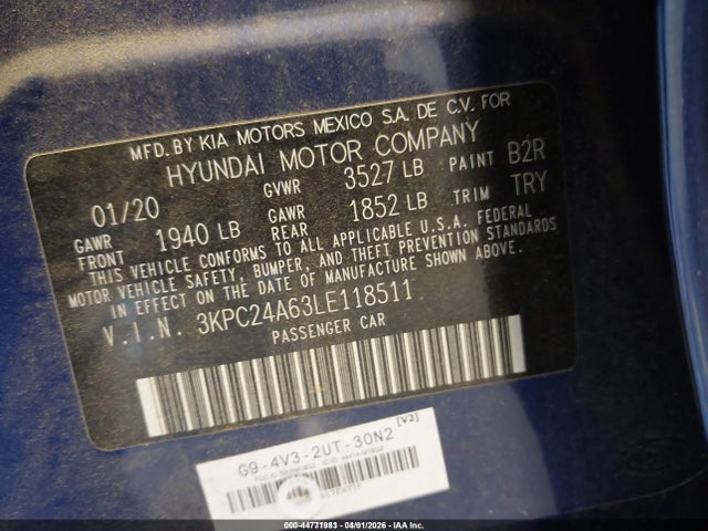 2020 HYUNDAI ACCENT 3KPC24A63LE118511 Photo 8