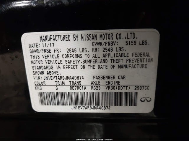 2018 INFINITI Q50 JN1EV7AR9JM440874 Photo 8