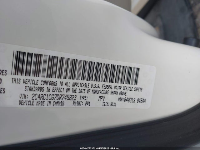 Продаж на аукціоні авто 2013 Chrysler Town & Country Touring-l, vin: 2C4RC1CG7DR745823, номер лоту: 44772371