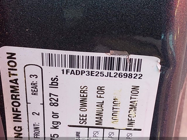 2018 FORD FOCUS 1FADP3E25JL269822 Photo 8