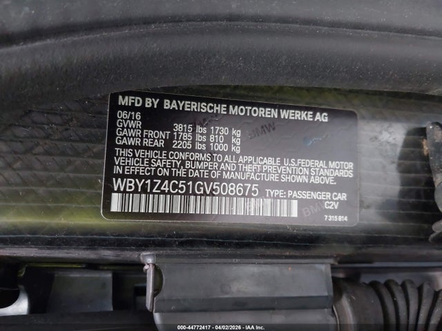 2016 BMW I3 WBY1Z4C51GV508675 Photo 8
