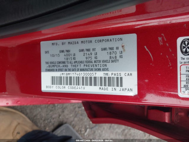 Продаж на аукціоні авто 2016 Mazda Mazda3 I Sport, vin: JM1BM1T74G1300057, номер лоту: 44772454