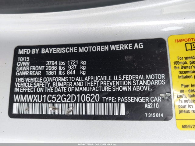 2016 MINI HARDTOP WMWXU1C52G2D10620 Photo 8