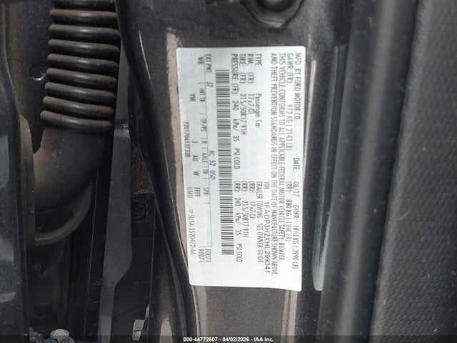Продаж на аукціоні авто 2017 Ford Focus Sel, vin: 1FADP3H2XHL299341, номер лоту: 44772607