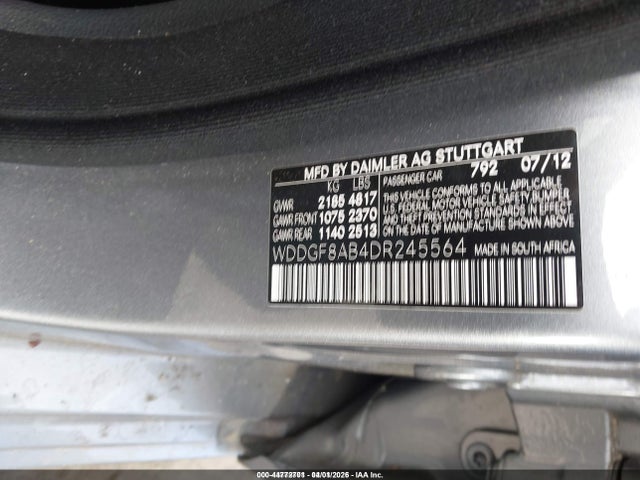 44772701 :رقم المزاد ، WDDGF8AB4DR245564 vin ، 2013 Mercedes-benz C 300 Sport 4matic مزاد بيع