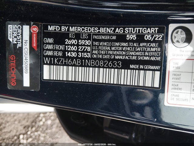 2022 MERCEDES-BENZ E 450 W1KZH6AB1NB082633 Photo 8