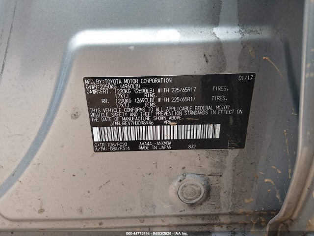 Продаж на аукціоні авто 2017 Toyota Rav4 Hybrid Xle, vin: JTMRJREV7HD098946, номер лоту: 44772894
