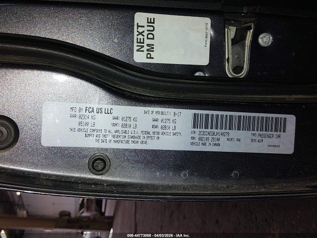 Aukcja sprzedaży 2018 Chrysler 300 Limited, vin: 2C3CCAEG8JH140279, numer aukcji: 44773008