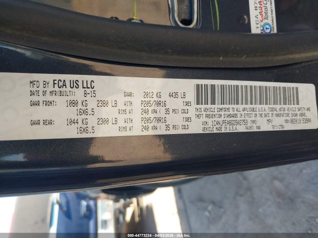 1C4NJPBA8GD502758 Jeep Patriot Sport