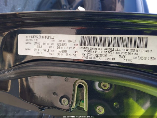 Aukcja sprzedaży 2011 Ram Ram 1500 Slt, vin: 1D7RV1CT1BS640705, numer aukcji: 44773240