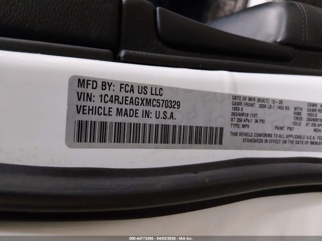 2021 JEEP GRAND CHEROKEE 1C4RJEAGXMC570329 Photo 8