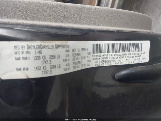 2006 JEEP GRAND CHEROKEE 1J4GR48K36C239853 Photo 8