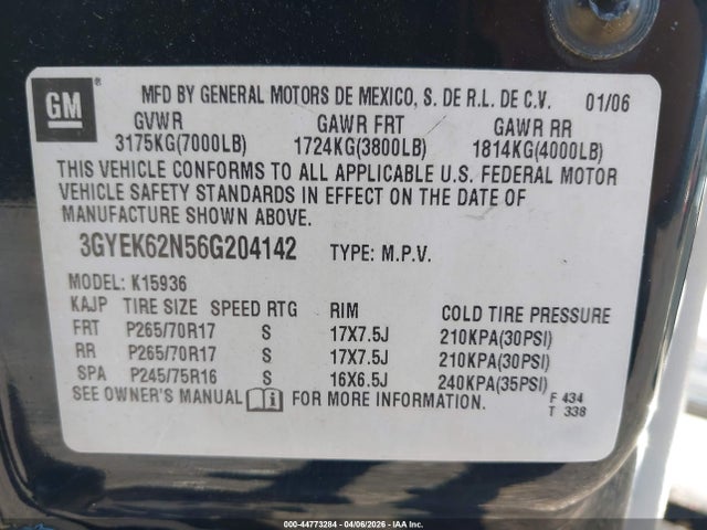 2006 CADILLAC ESCALADE EXT 3GYEK62N56G204142 Photo 8