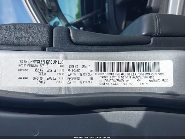 Продажа на аукционе авто 2013 Jeep Grand Cherokee Laredo, vin: 1C4RJEAG6DC558534, номер лота: 44773306