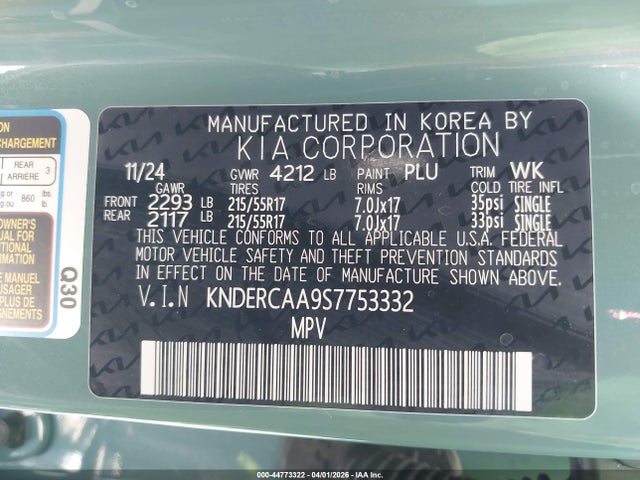 KNDERCAA9S7753332 KIA SELTOS EX