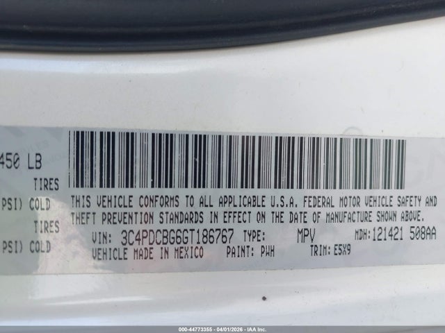 2016 DODGE JOURNEY 3C4PDCBG6GT186767 Photo 8