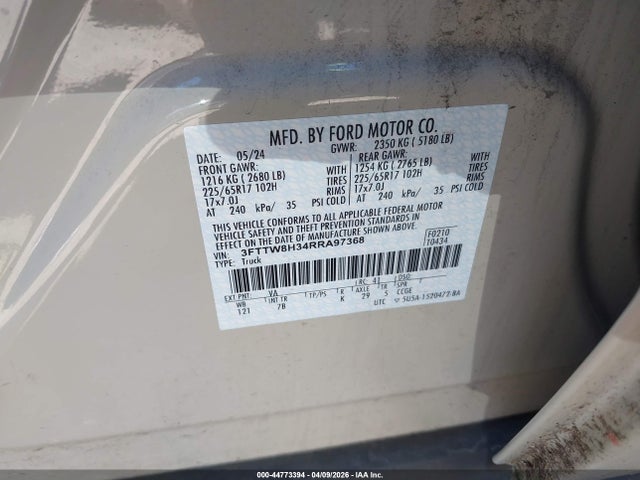 3FTTW8H34RRA97368 Ford Maverick Xlt