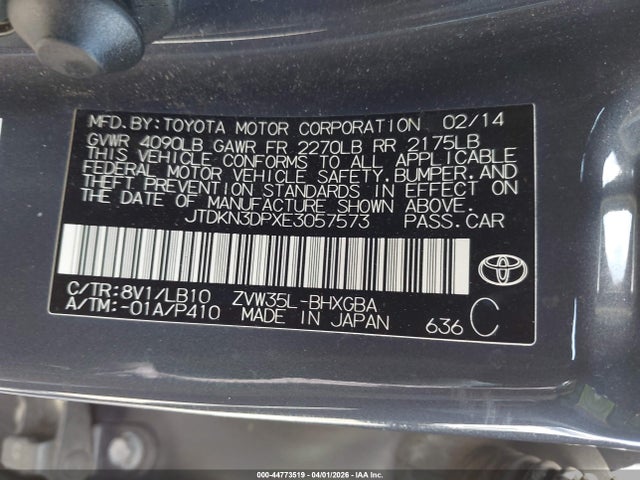 Toyota Prius Plug-in Advanced 2014 JTDKN3DPXE3057573 Image 9