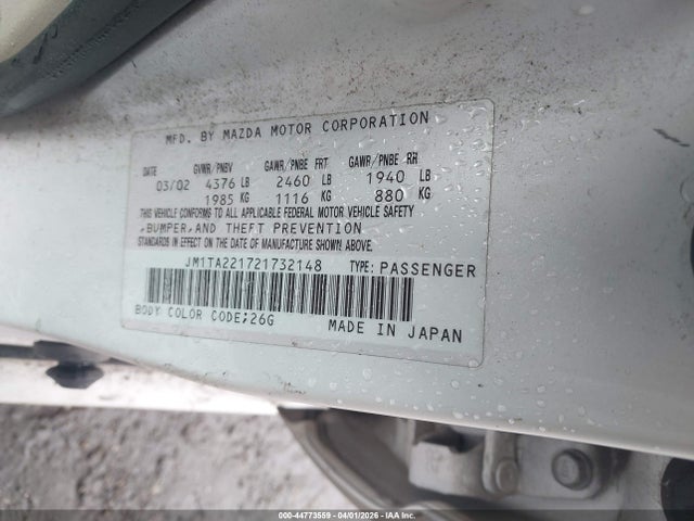 Продаж на аукціоні авто 2002 Mazda Millenia P/ps, vin: JM1TA221721732148, номер лоту: 44773559