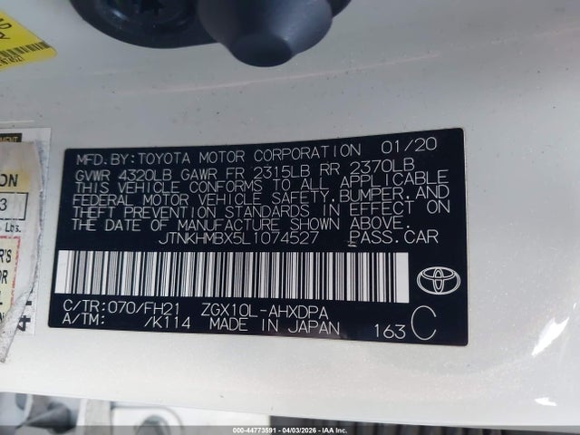 JTNKHMBX5L1074527 Toyota C-HR LE