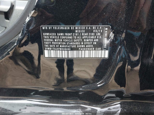3VWB17AJ4FM348490 Volkswagen Jetta 1.8t Se