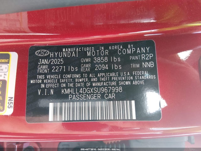 Aukcja sprzedaży 2025 Hyundai Elantra Se, vin: KMHLL4DGXSU967998, numer aukcji: 44773616