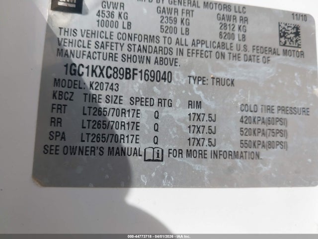 2011 CHEVROLET SILVERADO 2500HD 1GC1KXC89BF169040 Photo 8