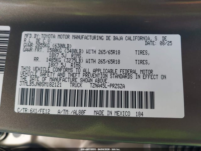 3TMLB5JN0SM182121 Toyota Tacoma Trd Sport