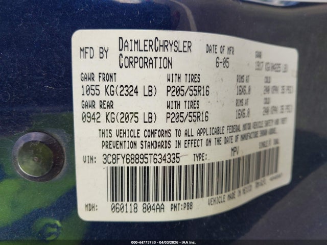 2005 CHRYSLER PT CRUISER 3C8FY68895T634335 Photo 8