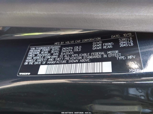 YV4902DZ2E2545931 Volvo Xc60 T6 R-design Platinum