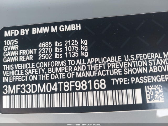 BMW M2 Cs 2026 3MF33DM04T8F98168 Image 9