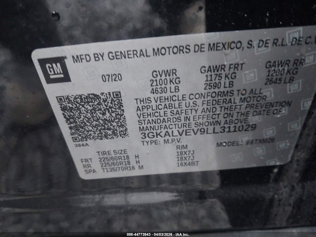 2020 GMC TERRAIN 3GKALVEV9LL311029 Photo 8