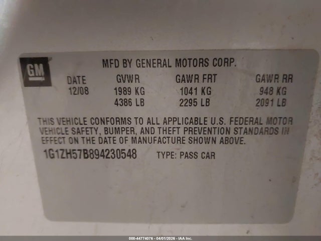 2009 CHEVROLET MALIBU 1G1ZH57B894230548 Photo 8