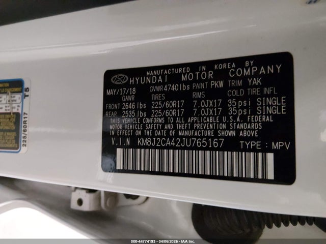 Hyundai TUCSON SE 2018 KM8J2CA42JU765167 Image 9