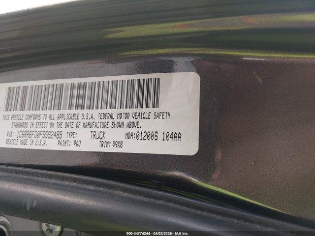 2015 Ram 1500 Express მანქანა იყიდება აუქციონზე, vin: 1C6RR6FG0FS592489, აუქციონის ნომერი: 44774244