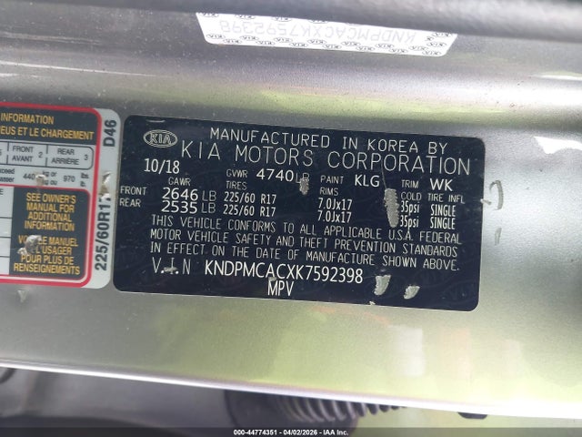 KIA Sportage Lx 2019 KNDPMCACXK7592398 Image 9