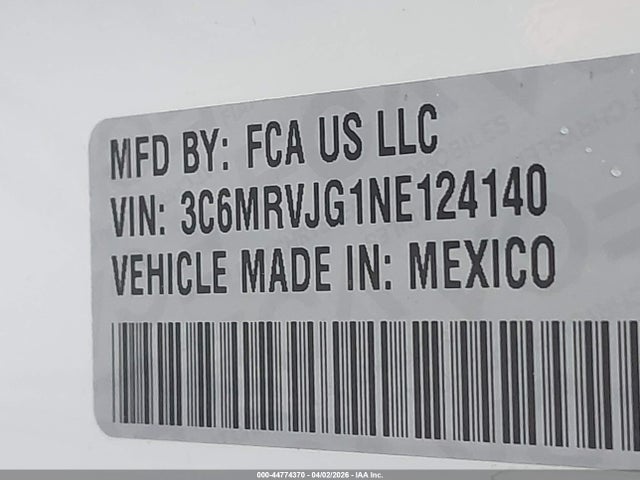 2022 RAM PROMASTER 3500 3C6MRVJG1NE124140 Photo 8