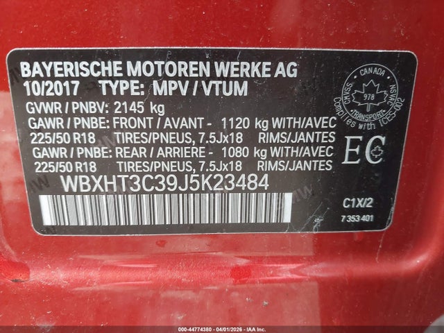 2018 BMW X1 WBXHT3C39J5K23484 Photo 8