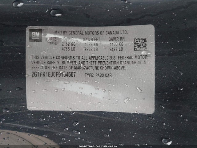 2015 CHEVROLET CAMARO 2G1FK1EJ0F9104507 Photo 8