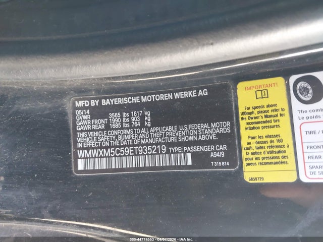 Продаж на аукціоні авто 2014 Mini Hardtop Cooper, vin: WMWXM5C59ET935219, номер лоту: 44774553