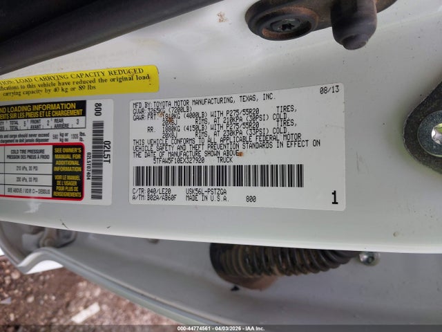 5TFAW5F10EX327920 Toyota Tundra Platinum 5.7l V8